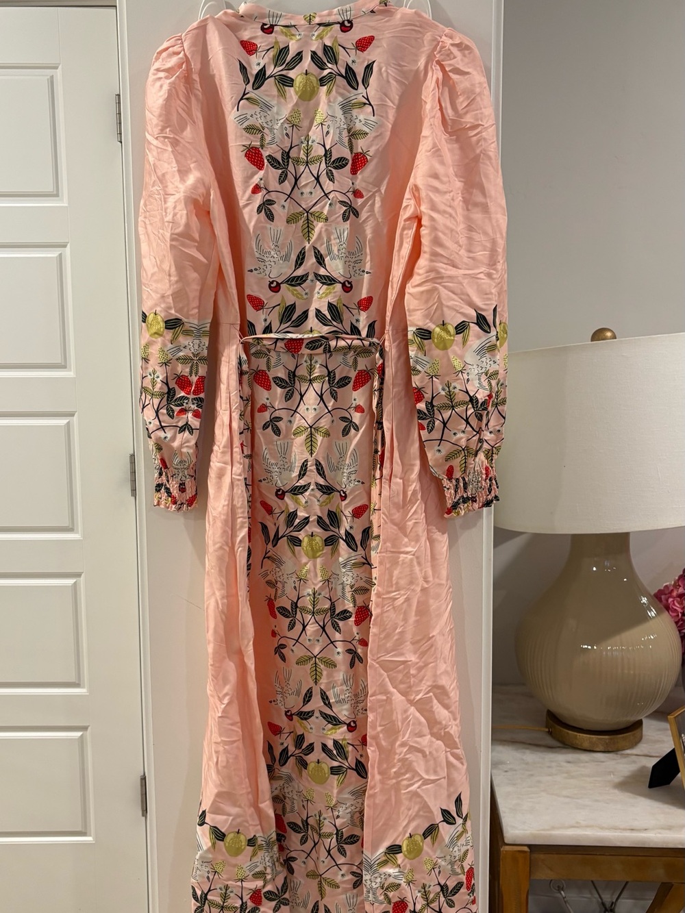 Boden Pink Floral Print Button-Front Dress - Picture 3 of 4